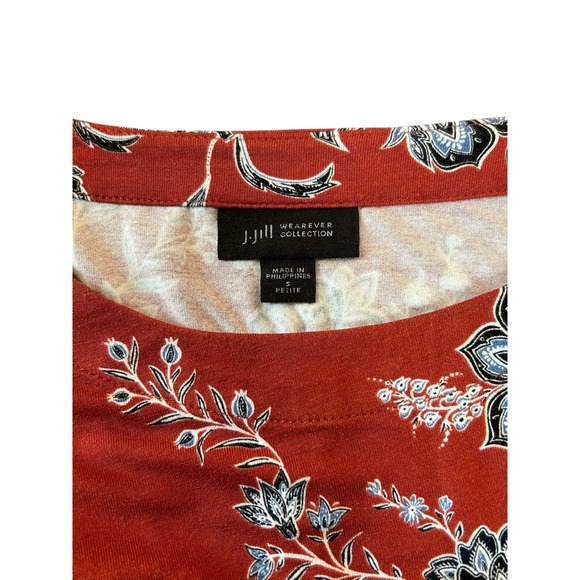 J Jill Wearever Tunic Womens Size Small Petite Multicolor Stretch Side Slits - Picture 4 of 8